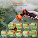 Giraffe Tools 62 Ft.- 155 Ft. Retractable Garden Hose Reel with Adjustable 9-pattern Nozzle