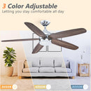 Parrot Uncle 52-Inch Dicken Farmhouse Downrod Mount Reversible Ceiling Fan with Lighting and Remote Control (BBLAB014A0)