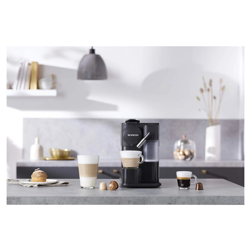 De'Longhi Nespresso Lattissima One Single Serve Espresso Coffee Machine in Black (EN510B)