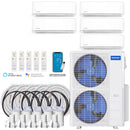 MRCOOL DIY 5th Gen 48,000 BTU 5-Zone Ductless Mini Split Air Conditioner and Heat Pump with 6K+6K+6K+9K+12K BTU Wall Mount Indoor Units