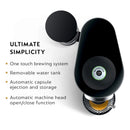 De'Longhi Nespresso VertuoPlus Deluxe Coffee & Espresso Single-Serve Machine and Aeroccino Milk Frother in Black (ENV155BAE)