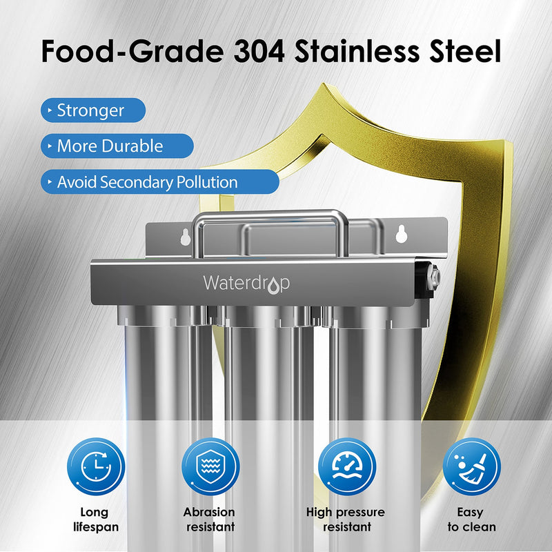 Waterdrop 6-stage Under Sink Ultrafiltration Stainless Steel Water Filter System (TST-UF)