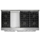 Kostch 48-Inch Propane Gas Range with 6 Burners, Griddle Cooktop & 6.8 Cu. Ft. Convection Oven in White (KOS-48RG03MLP-W)