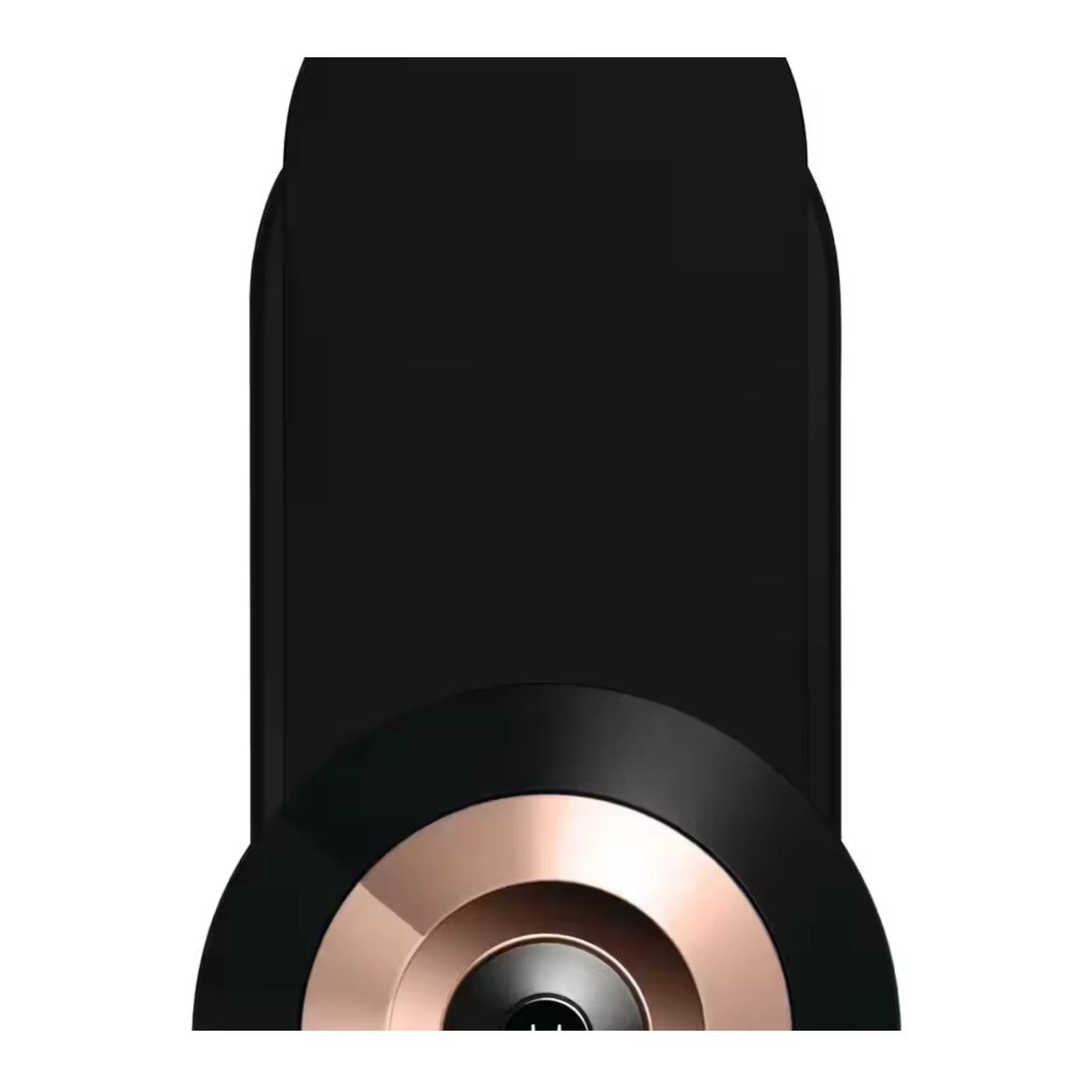 Black coffee machine body with Rose Gold circular base detail