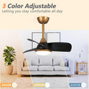 Parrot Uncle 28-Inch Modern DC Motor Downrod Mount Reversible Ceiling Fan with LED Lighting and Remote Control