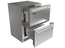 Perlick 24-Inch Luxe Undercounter Refrigerator Drawers with 4.9 Cu. Ft. Capacity, RAPIDCOOL Technology in Panel Ready Stainless Steel (G5RD24SL)