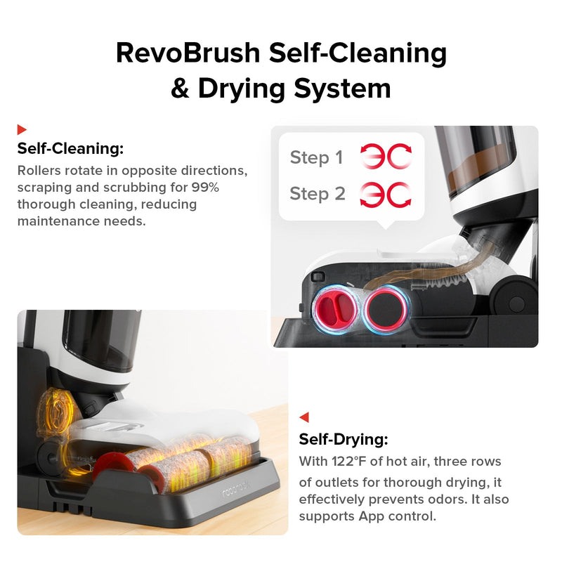 Roborock Dyad Pro Combo 5-in-1 Wet and Dry Vacuum Cleaner, 17000 Pa Suction Power and RevoBrush Self-Cleaning