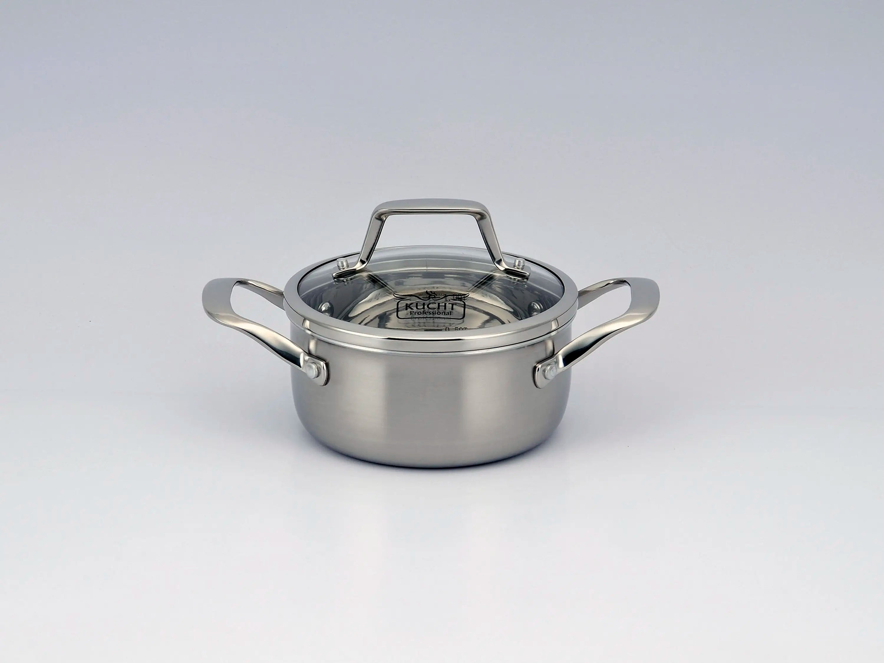 Stainless steel stockpot with lid and dual side handles