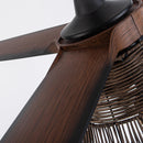 Parrot Uncle 60-Inch Farmhouse Downrod Mount Reversible Ceiling Fan with Lighting and Remote Control (F8251110V)