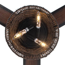 Parrot Uncle 60-Inch Farmhouse Downrod Mount Reversible Ceiling Fan with Lighting and Remote Control (F8251110V)