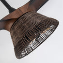 Parrot Uncle 60-Inch Farmhouse Downrod Mount Reversible Ceiling Fan with Lighting and Remote Control (F8251110V)