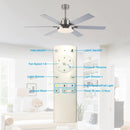 Parrot Uncle 60-Inch Lucknow Modern Ceiling Fan with Lighting and Remote Control (F8253110V)