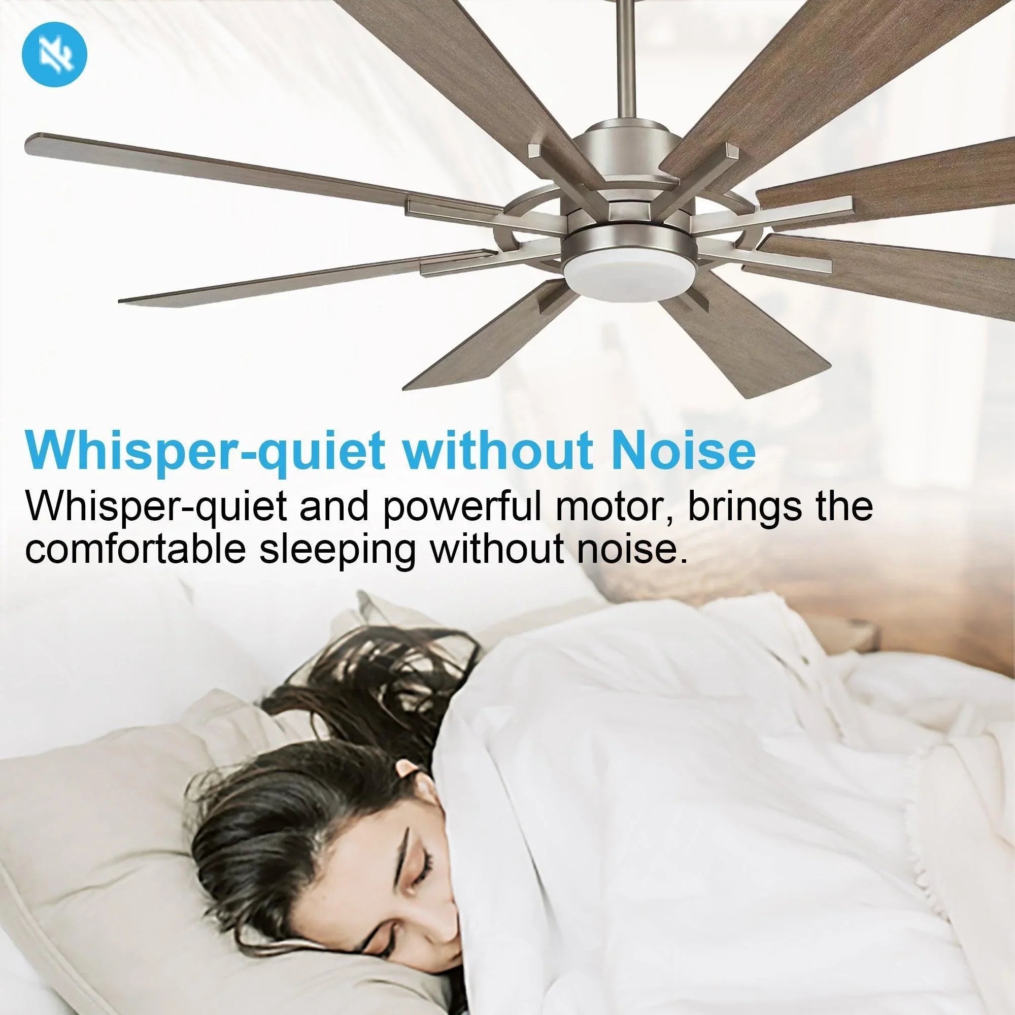 Dark bronze 60-inch windmill ceiling fan with LED light and five wood blades