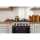 Kucht Signature 30-Inch Pro-Style Dual Fuel Range with Propane Gas in Stainless Steel with Black Oven Door & Gold H&le (KDF302/LP-K-GOLD)