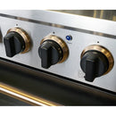 Kucht Signature 30-Inch Pro-Style Dual Fuel Range with Propane Gas in Stainless Steel with Black Oven Door & Gold H&le (KDF302/LP-K-GOLD)