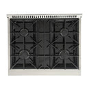 Kucht 30-Inch Pro-Style Dual Fuel Range with 4.2 cu. ft. Electric Oven and 4 Gas Burners in Olive Green (KDF302-OG)