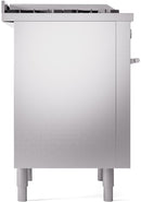 ILVE Professional Plus II 36-Inch Freestanding Natural Gas Dual Fuel Range with 6 Sealed Burner in Stainless Steel (UP36FWMPSS)