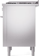 ILVE Professional Plus II 36-Inch Freestanding Natural Gas Dual Fuel Range with 6 Sealed Burner in Stainless Steel (UP36FWMPSS)