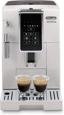 De'Longhi Dinamica Fully Automatic Coffee and Espresso Machine with Premium Manual Milk Frother in White (ECAM35020W)