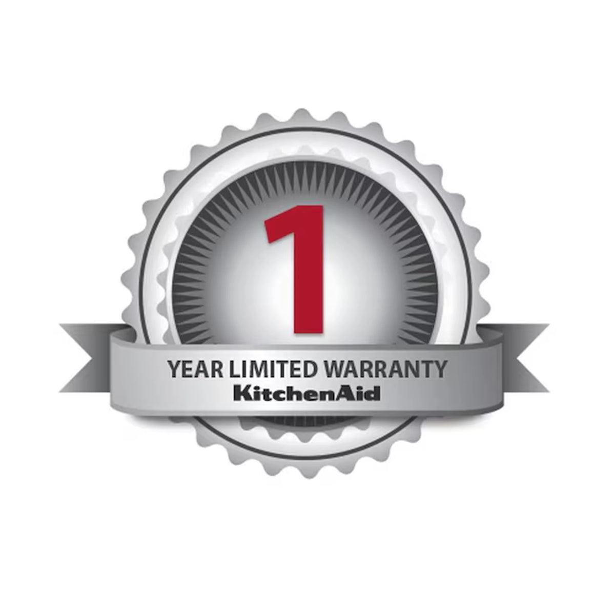 KitchenAid year limited warranty badge, number 1