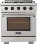 Kucht 30-Inch Propane Gas Range in Stainless Steel with Black Knob (KFX300/LP-K)