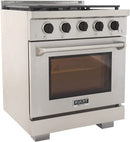 Kucht 30-Inch Propane Gas Range in Stainless Steel with Black Knob (KFX300/LP-K)