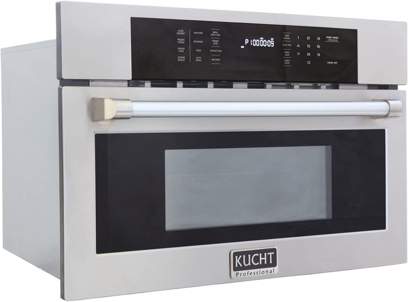 Kucht 30-Inch 1.6 Cu. Ft. Built-in Microwave Wall Oven with Air Fryer and Convection Cooking (KM30C)