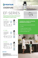 Pentair Everpure EF-3000 Quick-Change Filter Cartridge, EV985750, For Use in Everpure EF-3000 Full Flow Drinking Water System, 3,000 Gallon Capacity, 0.5 Micron