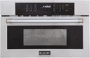 Kucht 5-Piece Appliance Package - 36-Inch Propane Gas Range with 5.2 Cu. Ft. Oven, 36-Inch Refrigerator, Dishwasher, Microwave Wall Oven & Under Cabinet Range Hood in Stainless Steel