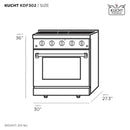 Kucht 30-Inch Pro-Style Dual Fuel Range in Propane Gas with  4.2 cu. ft. Electric Oven & 4 Gas Burners in Olive Green (KDF302/LP-OG)