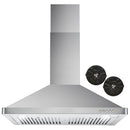 Cosmo 4-Piece Appliance Package - 30-Inch Electric Range, Wall Mount Range Hood, Dishwasher and Refrigerator with Water Dispenser in Stainless Steel (COS-4PKG-632)