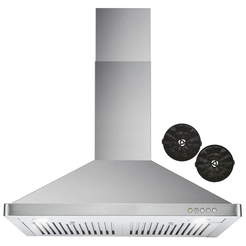 Cosmo 4-Piece Appliance Package - 30-Inch Gas Range, Wall Mount Range Hood, Dishwasher and Refrigerator in Stainless Steel (COS-4PKG-153)