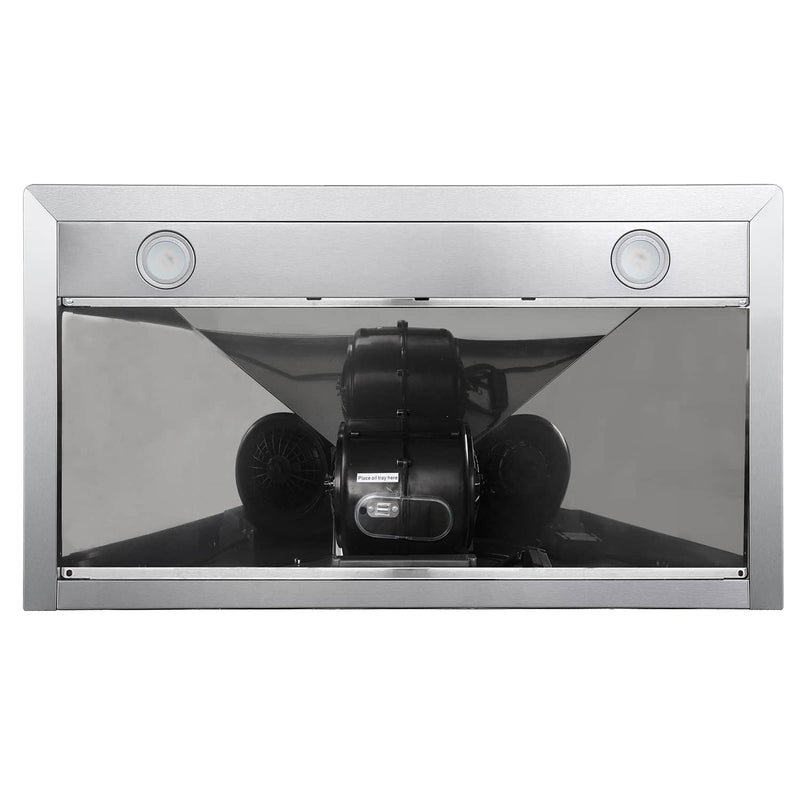 Cosmo 30-Inch 380 CFM Ductless Wall Mount Range Hood in Stainless Stee