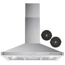 Cosmo 4-Piece Appliance Package - 36-Inch Gas Range, Wall Mount Range Hood Dishwasher and Refrigerator in Stainless Steel (COS-4PKG-108)