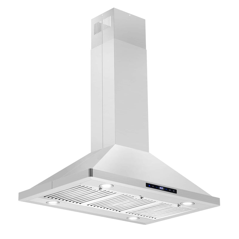 Cosmo 36-Inch 380 CFM Ductless Island Range Hood in Stainless Steel (COS-63ISS90-DL)