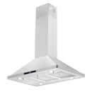 Cosmo 4-Piece Appliance Package - 36-Inch Gas Range, Island Mount Range Hood, Dishwasher and Refrigerator with Water Dispenser in Stainless Steel (COS-4PKG-664)