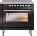 ILVE Professional Plus II 36-Inch Induction Range in Glossy Black (UPI366WMPBK)