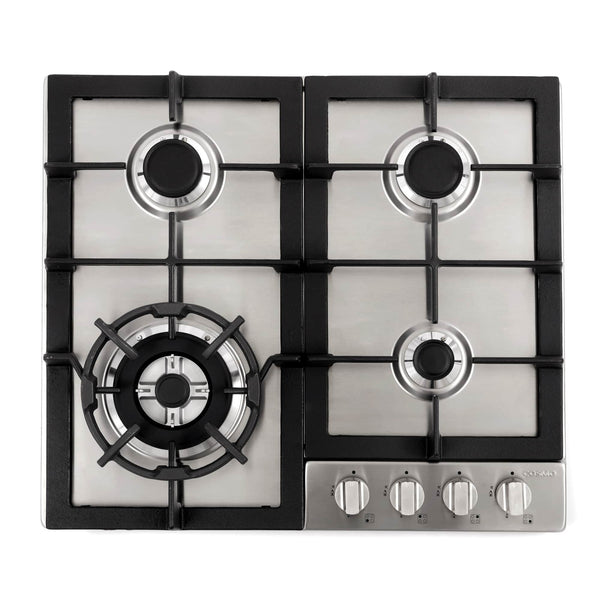 Cosmo 24-Inch Gas Cooktop with 4 Burners in Stainless Steel (COS-640STX-E)