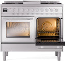ILVE Professional Plus II 40-Inch Freestanding Dual Fuel Range with 6 Sealed Burner in Stainless Steel (UPD40FWMPSS)