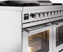 ILVE Professional Plus II 40-Inch Freestanding Natural Gas Dual Fuel Range with 6 Sealed Burner in Stainless Steel (UPD40FWMPSS)