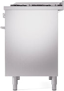 ILVE Professional Plus II 40-Inch Freestanding Natural Gas Dual Fuel Range with 6 Sealed Burner in Stainless Steel (UPD40FWMPSS)
