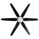 Parrot Uncle 65-Inch Industrial DC Motor Downrod Mount Ceiling Fan with Lighting and Remote Control (F8301110V)