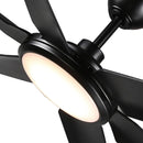 Parrot Uncle 65-Inch Industrial DC Motor Downrod Mount Ceiling Fan with Lighting and Remote Control (F8301110V)