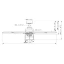 Parrot Uncle 65-Inch Modern Reversible Ceiling Fan with Lighting and Remote Control (F8250110V)