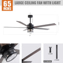 Parrot Uncle 65-Inch Modern Reversible Ceiling Fan with Lighting and Remote Control (F8250110V)