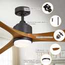 Parrot Uncle 66-Inch Misael Propeller Industrial DC Motor Ceiling Fan with LED Lighting