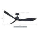 Parrot Uncle 66-Inch Misael Propeller Industrial DC Motor Ceiling Fan with LED Lighting