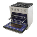 Kucht Professional 30-Inch 4.2 cu. ft. Propane Gas Range in Olive Green with Silver Accents (KFX300/LP-G)
