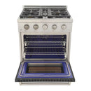 Kucht Professional 30-Inch 4.2 cu. ft. Gas Range in Cement Gray with Silver Accents (KFX300-GY)