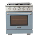Kucht Professional 30-Inch 4.2 cu. ft. Gas Range in Light Blue with Silver Accents (KFX300-LB)